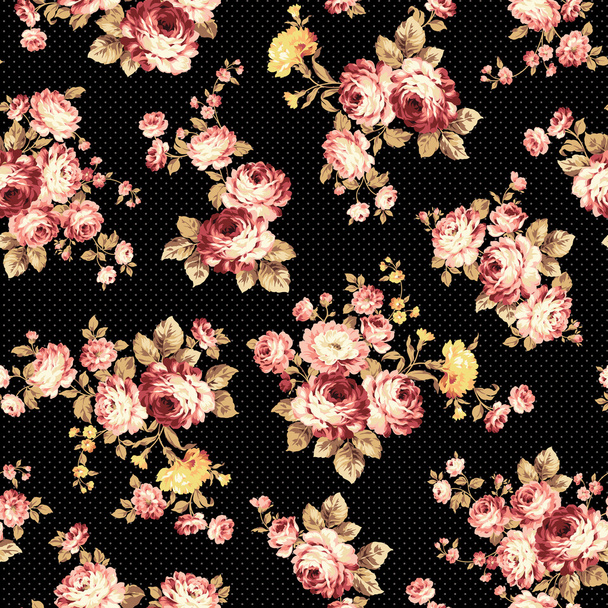 Rose flower pattern, - Vektor, obrázek