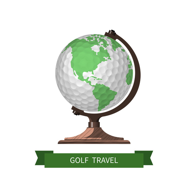Golf bal globe - Vector, afbeelding