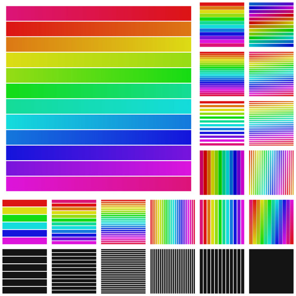Conjunto de projetos de logotipo quadrado arco-íris
 - Vetor, Imagem