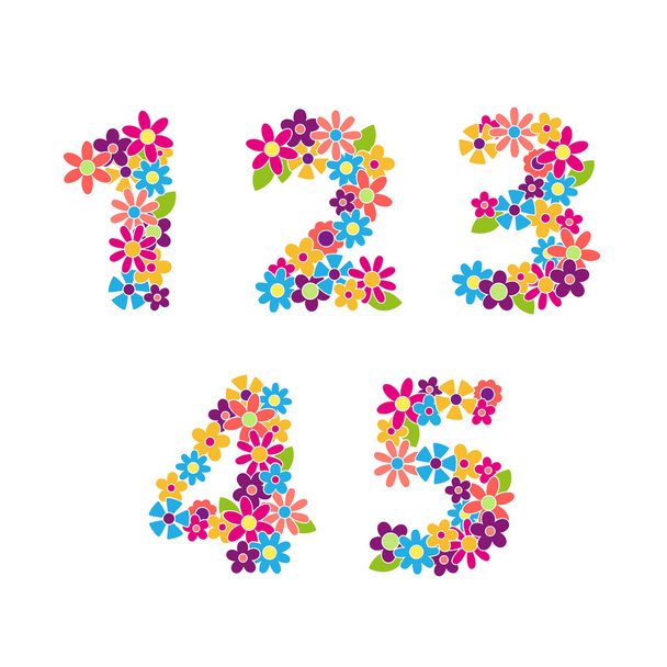 Floral numbers - Vector, Imagen