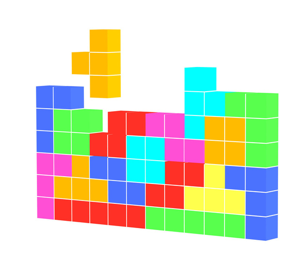 tetris jogo cubos 3D
 - Foto, Imagem
