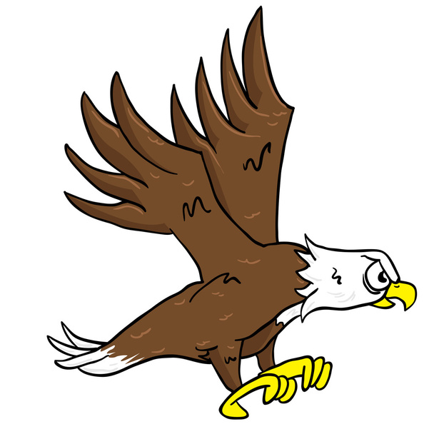 eagle cartoon illustration - Vektor, Bild