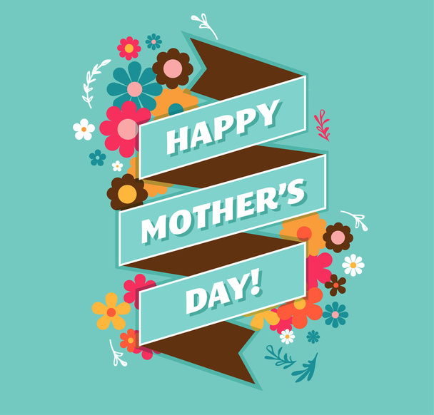 Happy Mothers Day biglietto di auguri e lettering design
 - Vettoriali, immagini