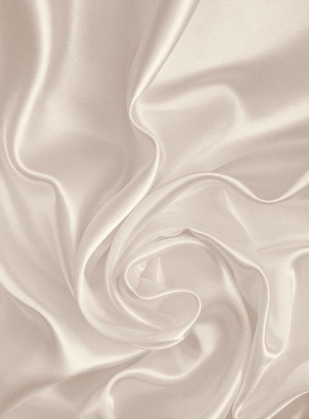 Smooth elegant golden silk or satin as wedding background. In Se - Zdjęcie, obraz