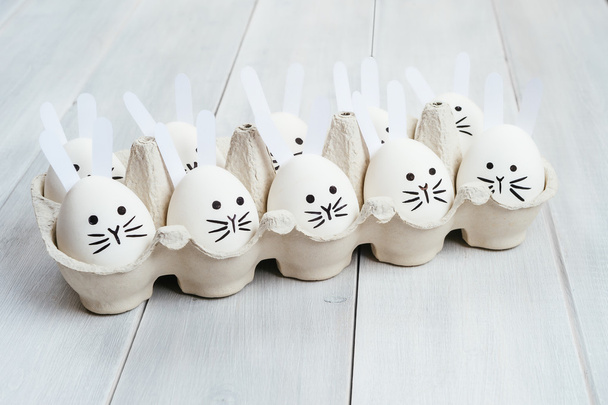 Cute Bunny Easter Eggs  - Fotoğraf, Görsel
