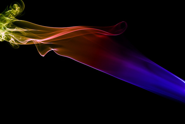 abstracte kleurrijke achtergrond gemaakt met echte rook - Foto, afbeelding