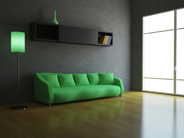 sofá verde
 - Foto, imagen