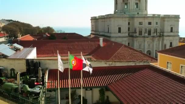 Kostel Santa Engracia v Lisabonu, Portugalsko - Záběry, video