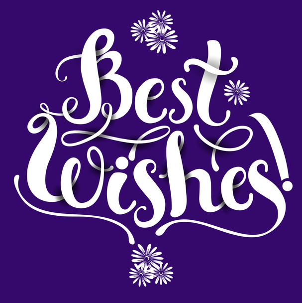 Lettering composition Best Wishes - Vector, afbeelding