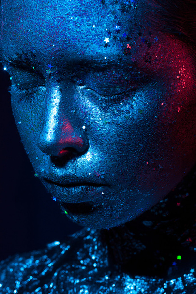 Blue and red light beauty photo! - Photo, Image
