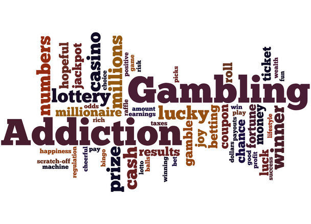 Gambling Addiction, word cloud concept 5 - Photo, Image