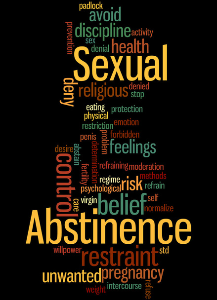 Sexuální Abstinence, slovo mrak koncepce 4 - Fotografie, Obrázek