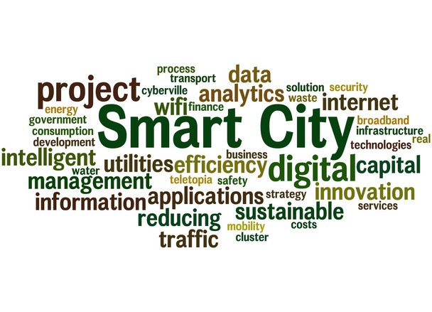 Smart City, концепция облачного хранилища слов 2
 - Фото, изображение