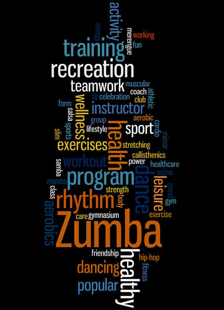 Zumba Fitness, word cloud concept 8 - Photo, Image