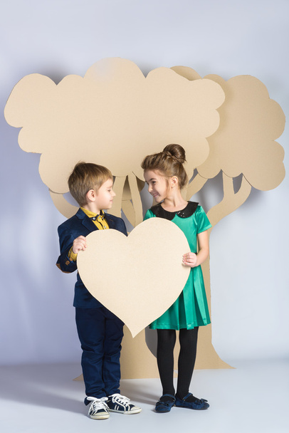 Love concept. Couple of kids. boy and girl - Valokuva, kuva