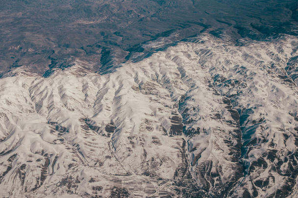 Top view of Snow mountains - Valokuva, kuva