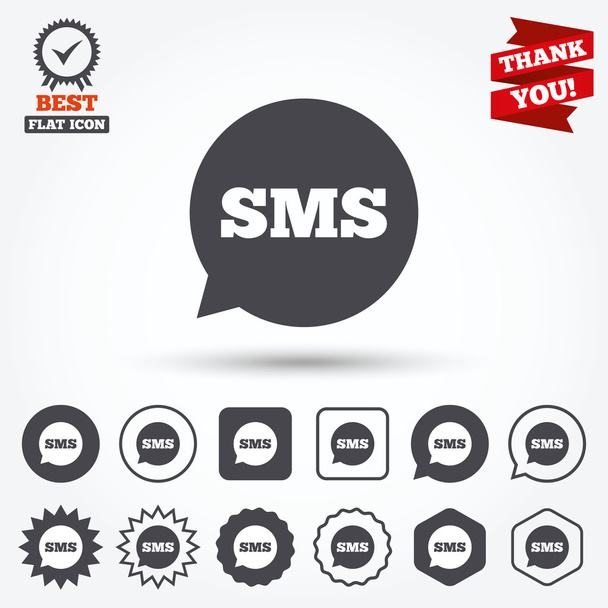 SMS beszéd buborék ikonok - Vektor, kép