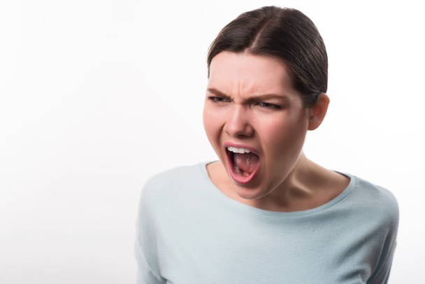 Angry girl screaming - Foto, Bild