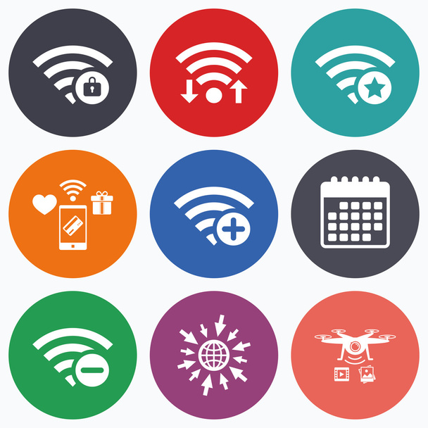 Wifi Wireless Network icons.  - Vecteur, image