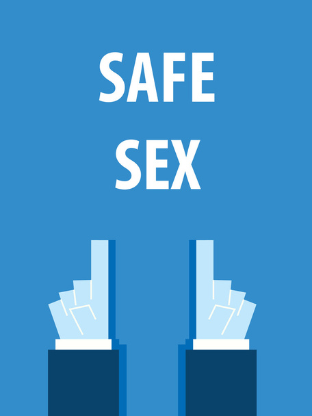 SAFE SEX typography vector  - Vector, Image