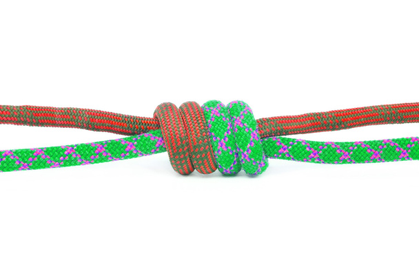 Rope knot isolated on white - Φωτογραφία, εικόνα
