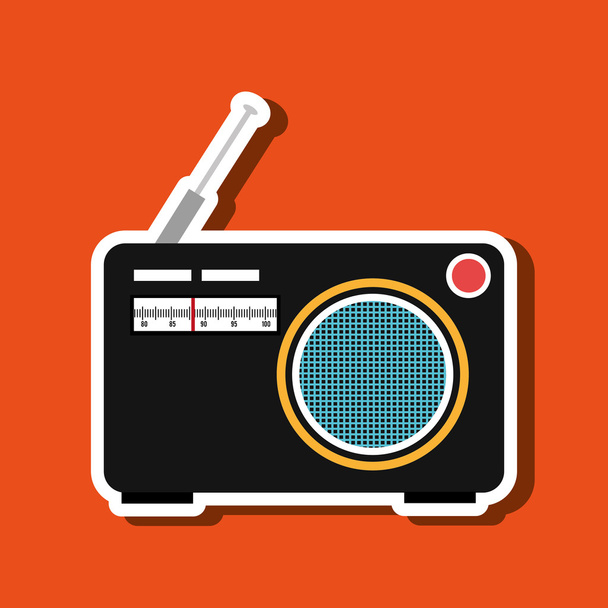 radyo retro tasarımı - Vektör, Görsel