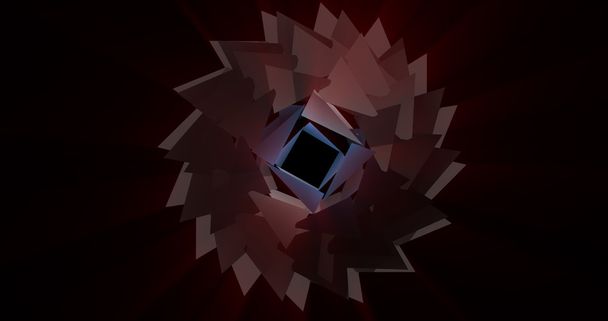 3d rendering of low poly nice color circle with chaotic structur - Photo, Image