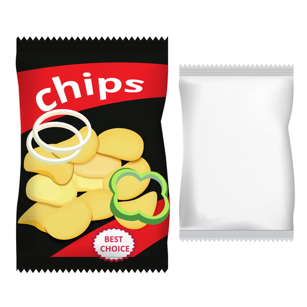 Chips with paprika - Vector, Image