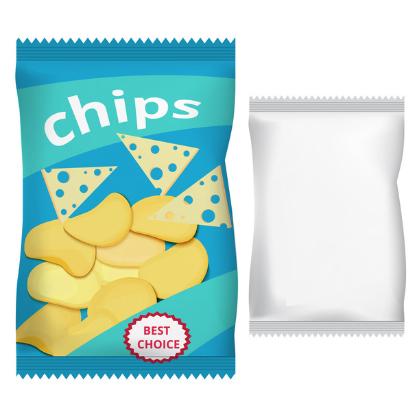 Chips with cheese - Vector, Image