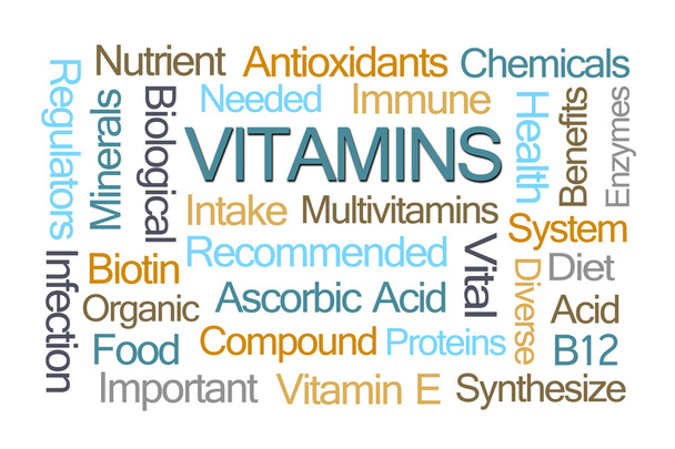 Vitamiinit Word Cloud
 - Valokuva, kuva