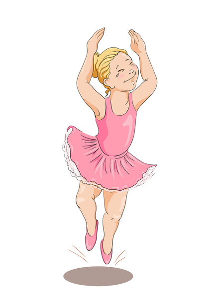 Cfrtoon κορίτσι που χορεύει - Διάνυσμα, εικόνα