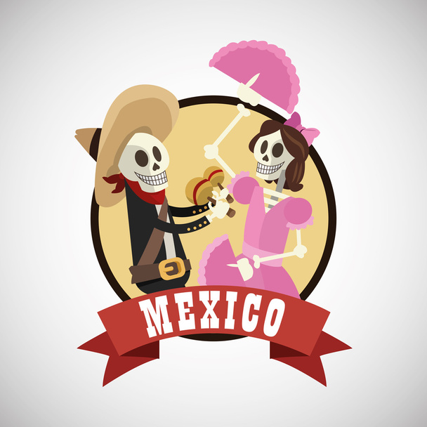Graphic design of mexican culture - Vector, Image