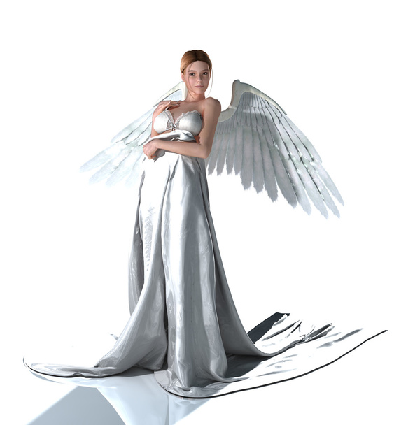 Beyaz saten ın melek - Fotoğraf, Görsel