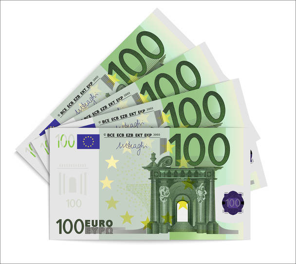 100 Euro bills - Vector, Image