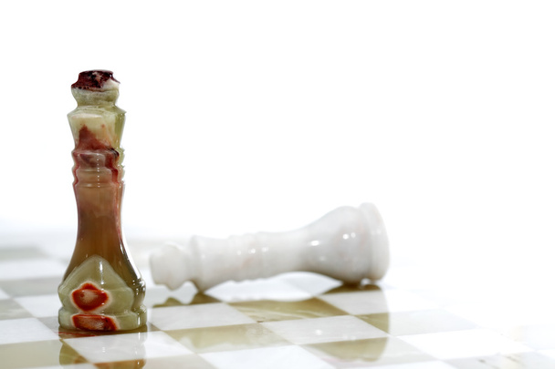 Re degli scacchi su bianco
 - Foto, immagini