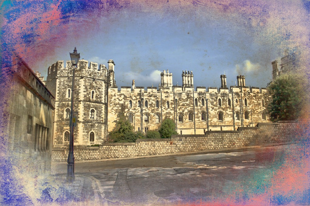 Лондонський замок vintage дизайн Ілюстрація - Фото, зображення