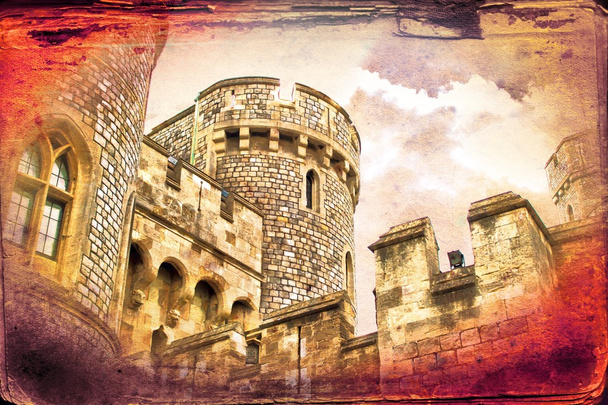 Londres castillo vintage diseño ilustración
 - Foto, Imagen