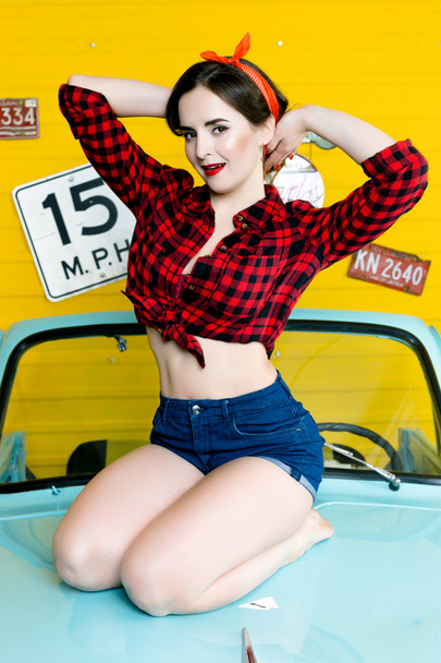 Woman With Pinup Style  - Фото, изображение