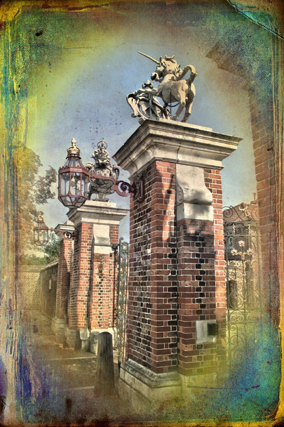 Londres castillo vintage diseño ilustración
 - Foto, Imagen
