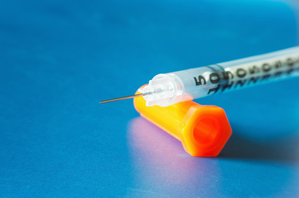 Macro medical syringe - Photo, Image