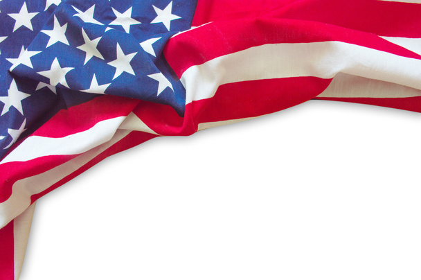 Bandeira americana fronteira isolada
  - Foto, Imagem