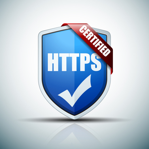 Icono de signo de escudo HTTPS
 - Vector, imagen