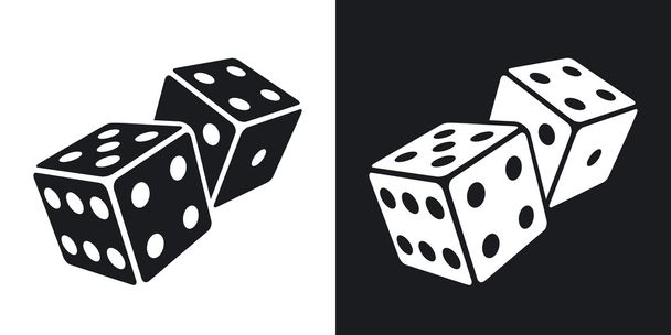 dices cubes icons. - Vector, Image