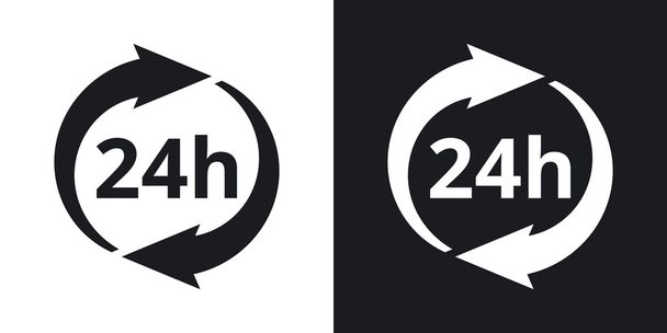 Iconos de servicio 24 horas
.   - Vector, Imagen