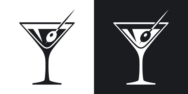 Martini glas pictogrammen.  - Vector, afbeelding