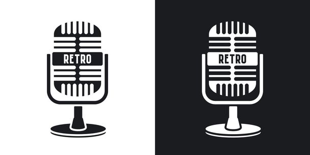 retro microphone icons.   - Vector, Image
