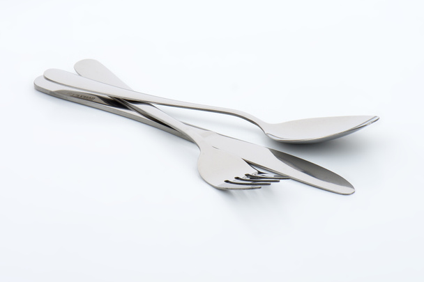 knife, fork and spoon - Photo, Image