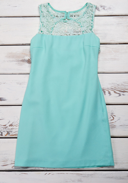 Blue lace insert dress. - Photo, Image