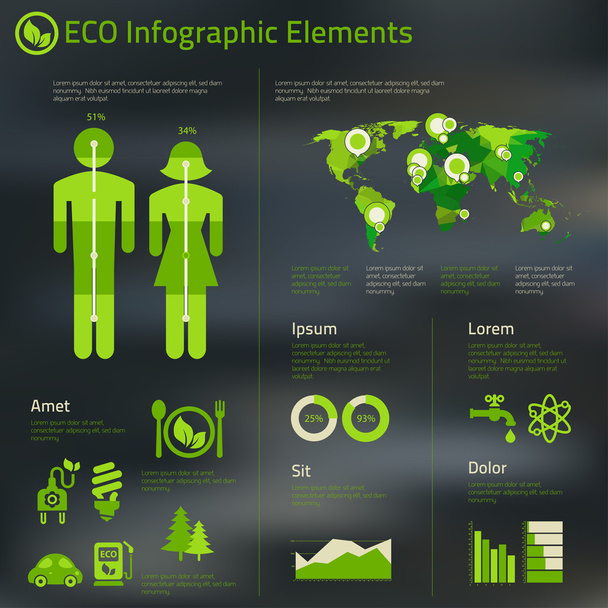 Abstract infographics template  - Wektor, obraz