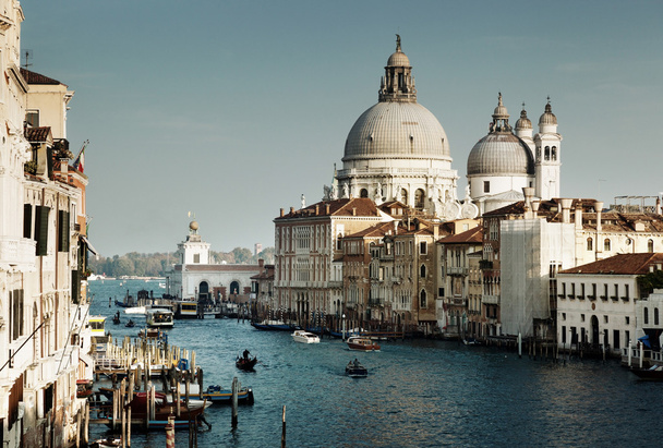 Gran Canal y Basílica Santa Maria Della Salute, Venecia, Italia - Foto, imagen